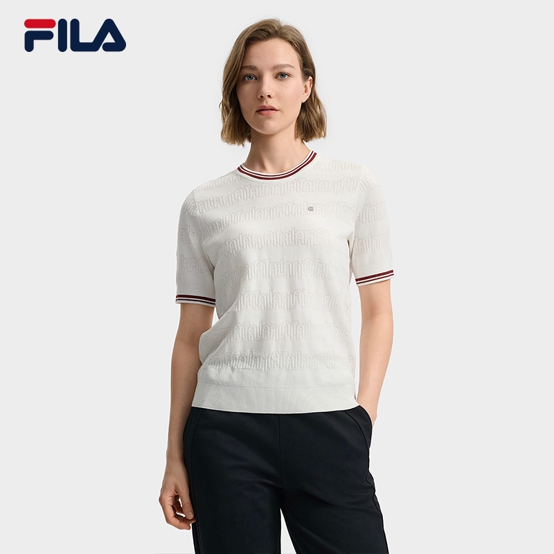 FILA CORE WHITE Weekend City Break Women Knit Sweater White