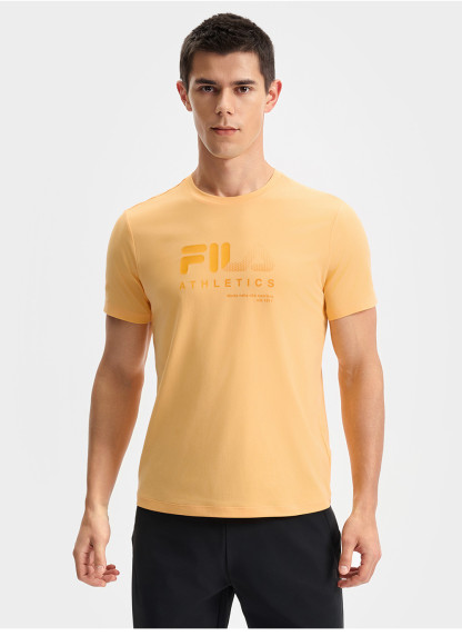 FILA CORE ATHLETICS FITNESS MEN ARTE ELEGANTE Men Short Sleeves T-Shirt (Orange / White)