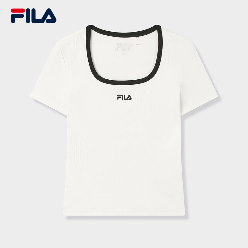 FILA CORE LIFESTYLE ORIGINALE SUMMER QUEST Women Short Sleeves T-Shirt (White / Green)