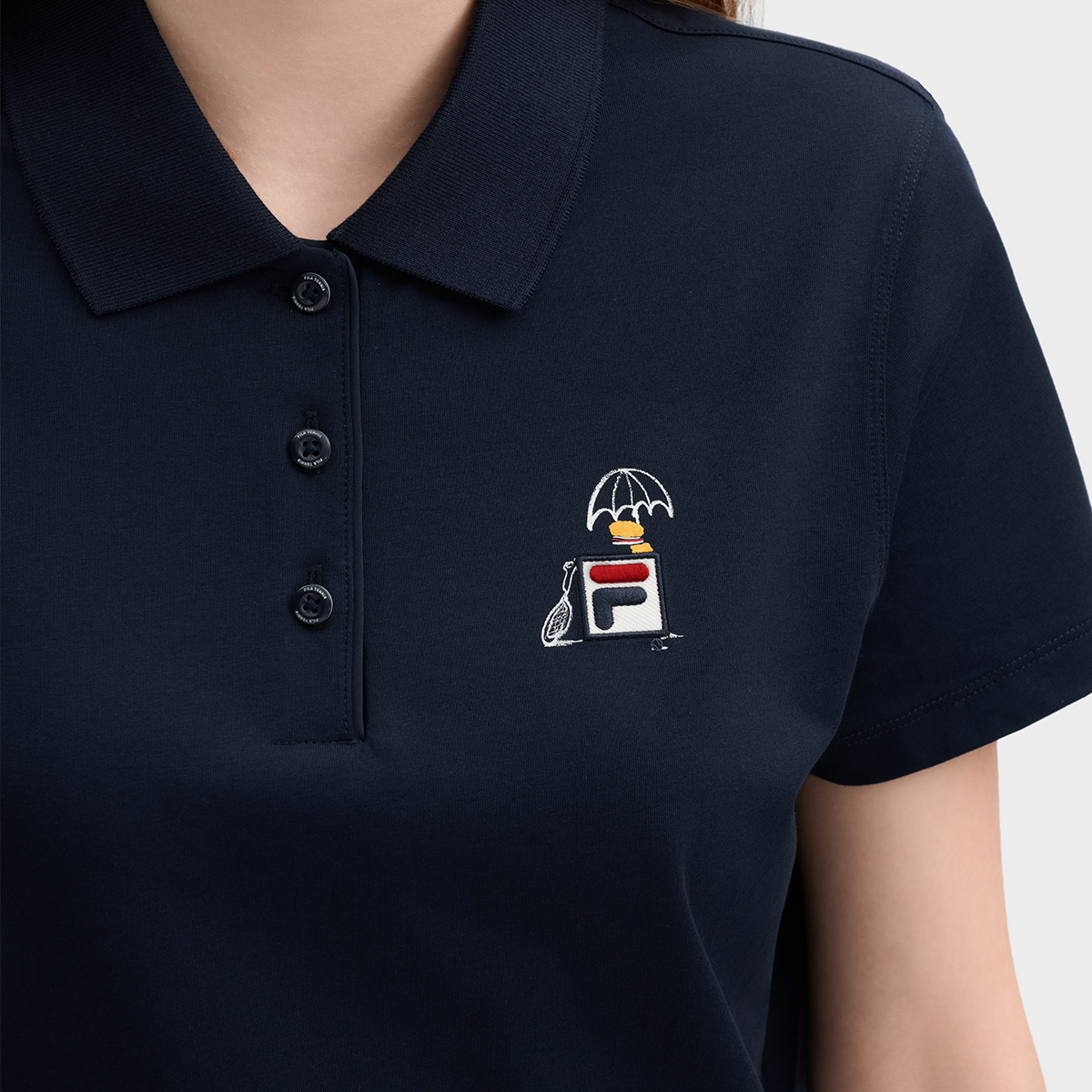[Sun Qian's Pick] FILA Women's Knit Short Sleeve Polo