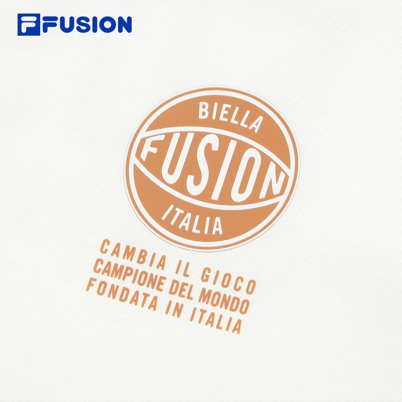 FILA FUSION BASKETBALL INLINE UNIFORM Men's Short Sleeve T-shirt (White / Brown - Cotton)