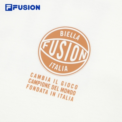 FILA FUSION BASKETBALL INLINE UNIFORM Men's Short Sleeve T-shirt (White / Brown - Cotton)