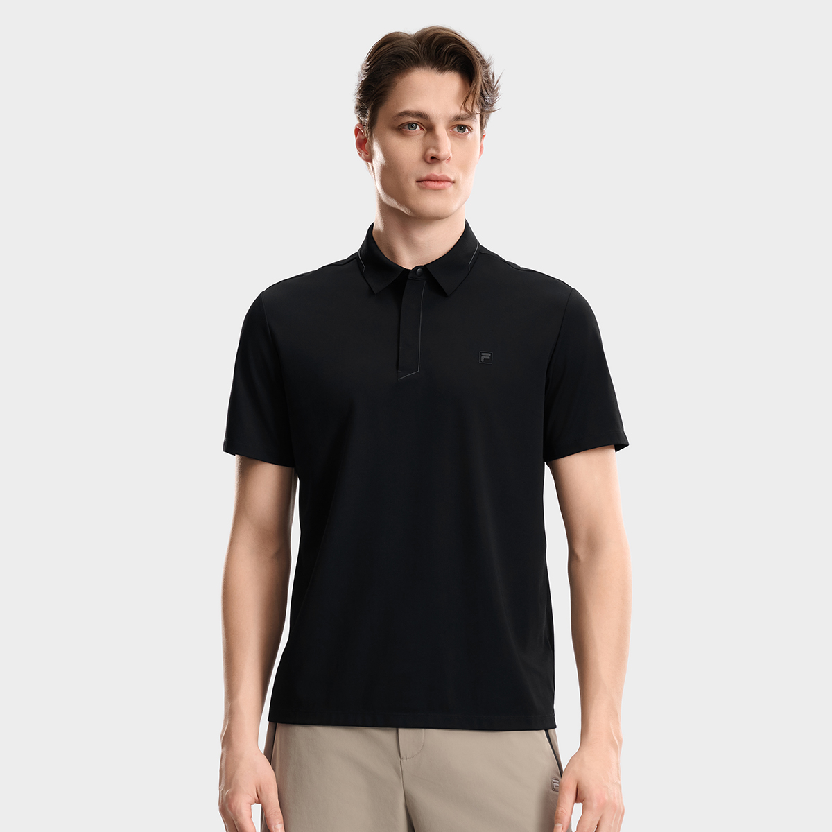 FILA Men Knitted Short Sleeve Polo Shirt