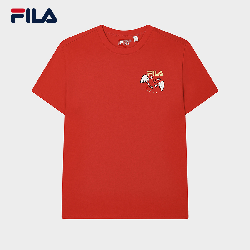 FILA CORE LIFESTYLE ORIGINALE FILA SOPHEY Unisex Short Sleeves T-Shirt (Black / Red / White) - Unisex