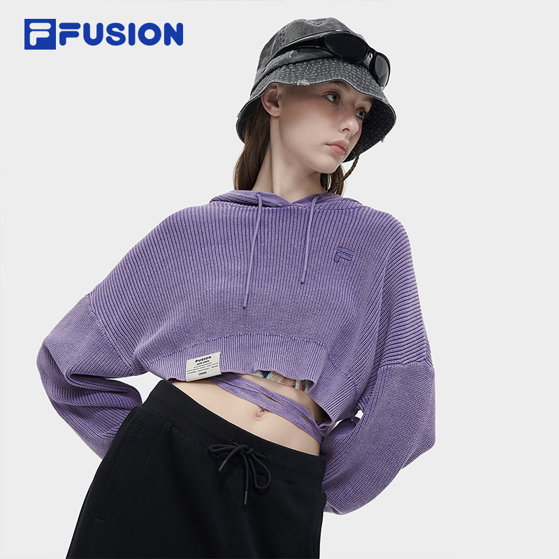 FILA FUSION INLINE WORKWEAR Women's Knit Sweater in Purple