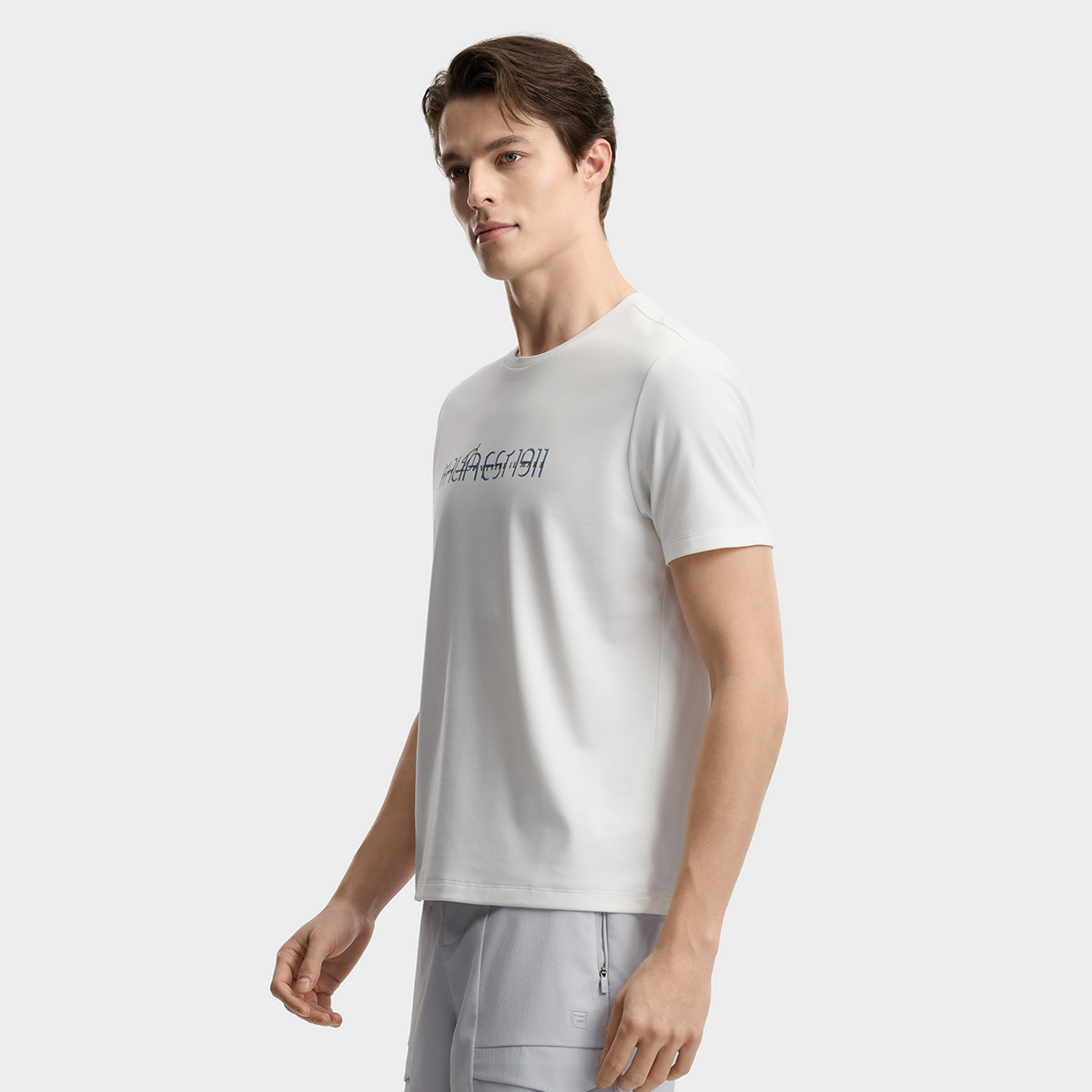 FILA MEN'S WHITE Knitted Short Sleeve Top
