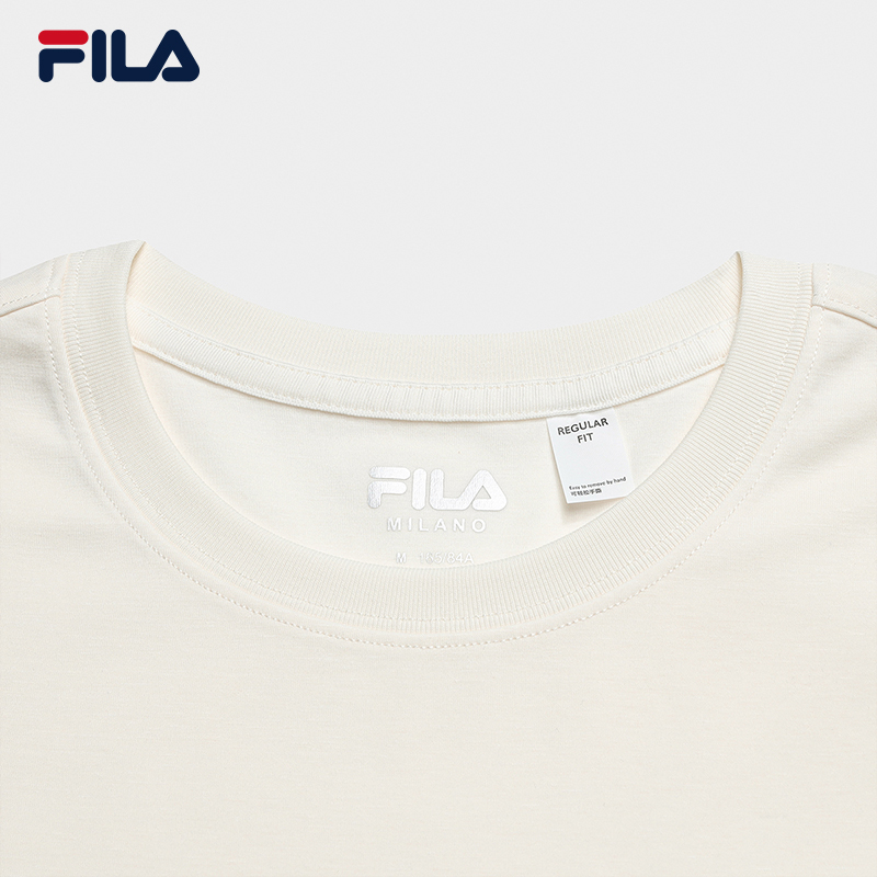 FILA CORE Women MILANO Knitted Short Sleeve Top WHITE