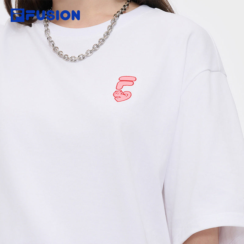 FILA FUSION INLINE FOB GRAPHIC TEES Unisex Short Sleeves T-Shirt (Black / White)