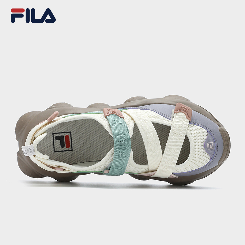 FILA CORE FRAGOLA FASHION MODERNO Women's Sandal Shoes (White-Grey / Cream-Brown / Black)