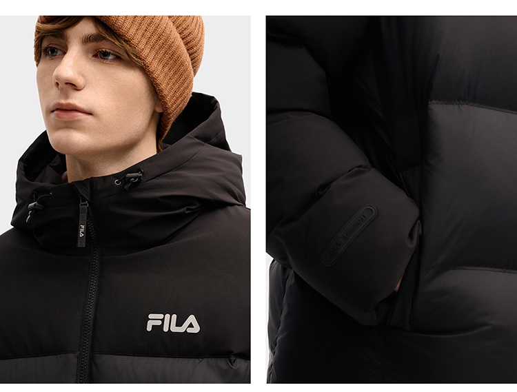 FILA CORE FILA ORIGINALE Men Down Jacket（Black)