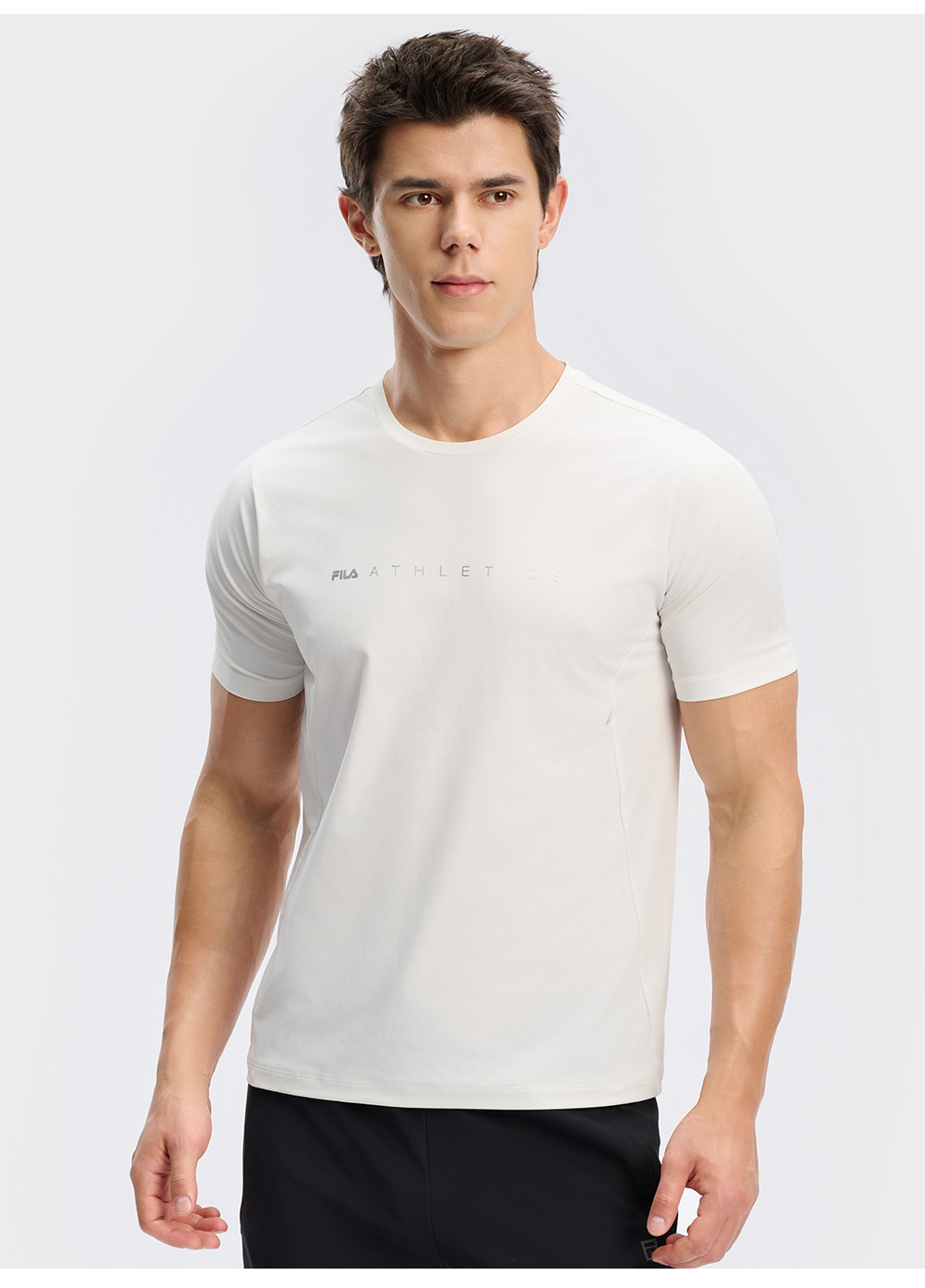 FILA CORE ATHLETICS BLACK Men Short Sleeve T-shirt (Red / White)