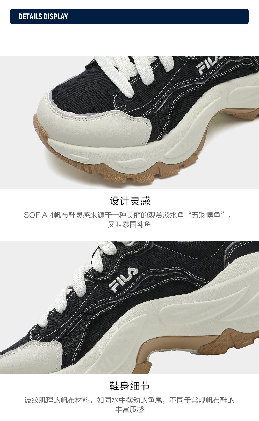 FILA CORE FASHION SOFIA 4 Women Canvas Shoes (Black/ Grey)