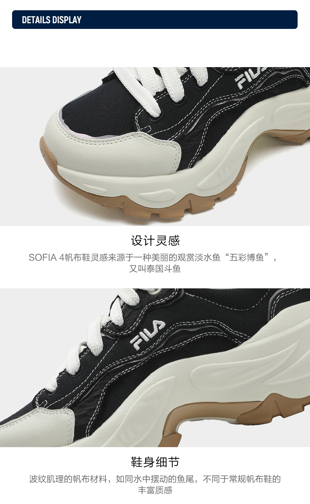 FILA CORE FASHION SOFIA 4 Women Canvas Shoes (Black/ Grey)