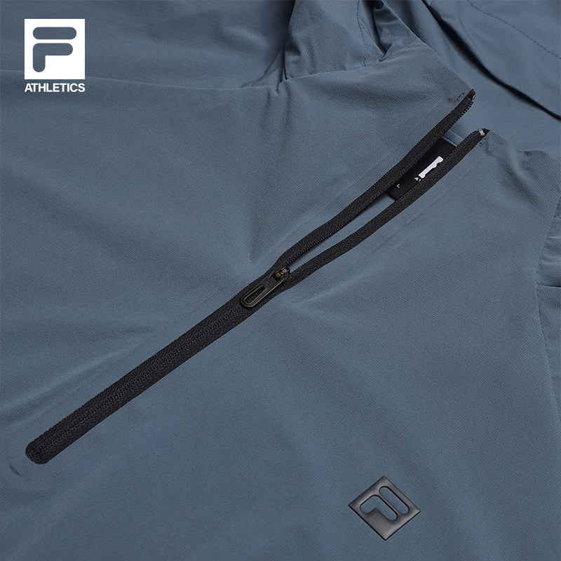 FILA CORE ATHLETICS FITNESS BLACK Men Woven Jacket (Blue)