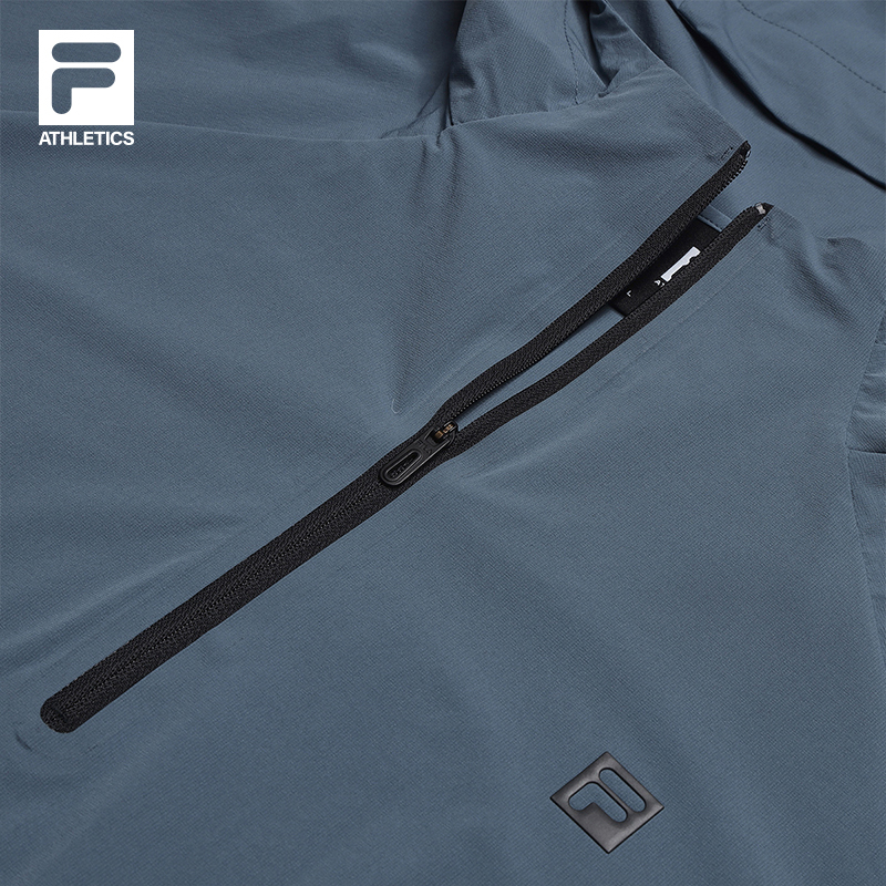 FILA CORE ATHLETICS FITNESS BLACK Men Woven Jacket (Blue)