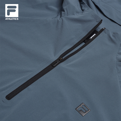 FILA CORE ATHLETICS FITNESS BLACK Men Woven Jacket (Blue)