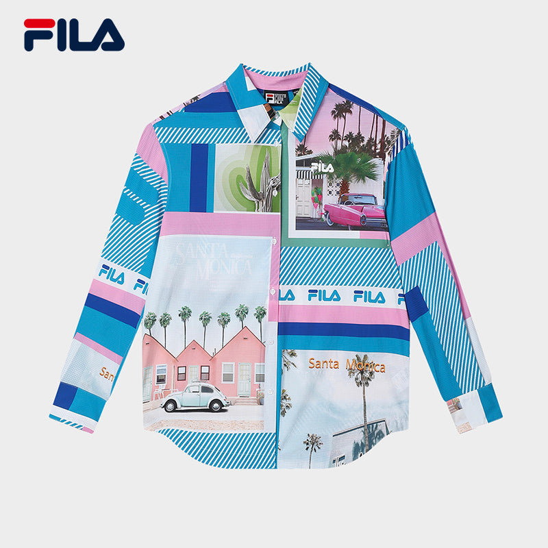 FILA CORE WHITE LINE HERITAGE Women Long Sleeve Shirt in Full Print