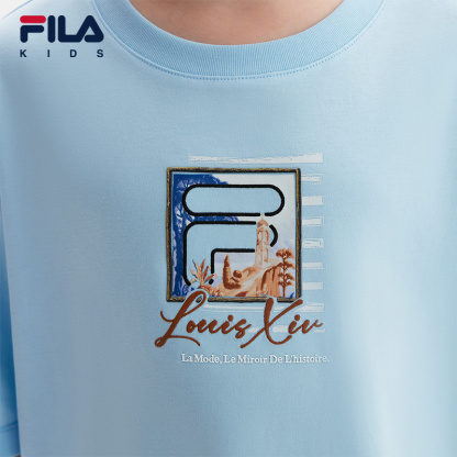 FILA KIDS WHITE LINE x RMN Boys' Printed Short Sleeve T-Shirts (Multi-Colors and Designs Available - White/Yellow/Blue)