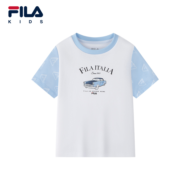 FILA KIDS Boys WHITE LINE Knit Short Sleeve Tee