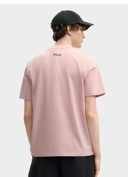 FILA CORE LIFESTYLE ORIGINALE DREAMS ON THE COURT Men Short Sleeves T-Shirt (Pink / White)