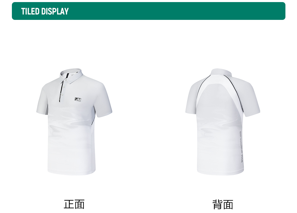 FILA CORE ATHLETICS GOLF (DP WORLD TOUR) Men Short Sleeve Polo (Full Print White)