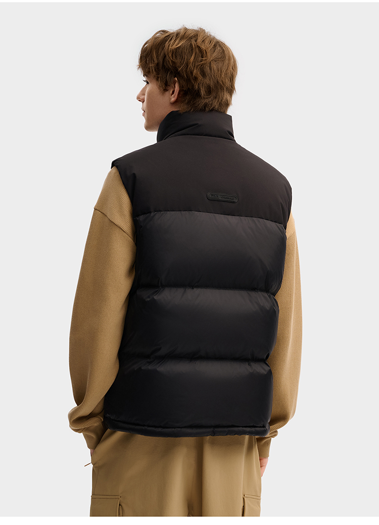 FILA CORE FILA ORIGINALE Men Down Jacket Vest（Black)