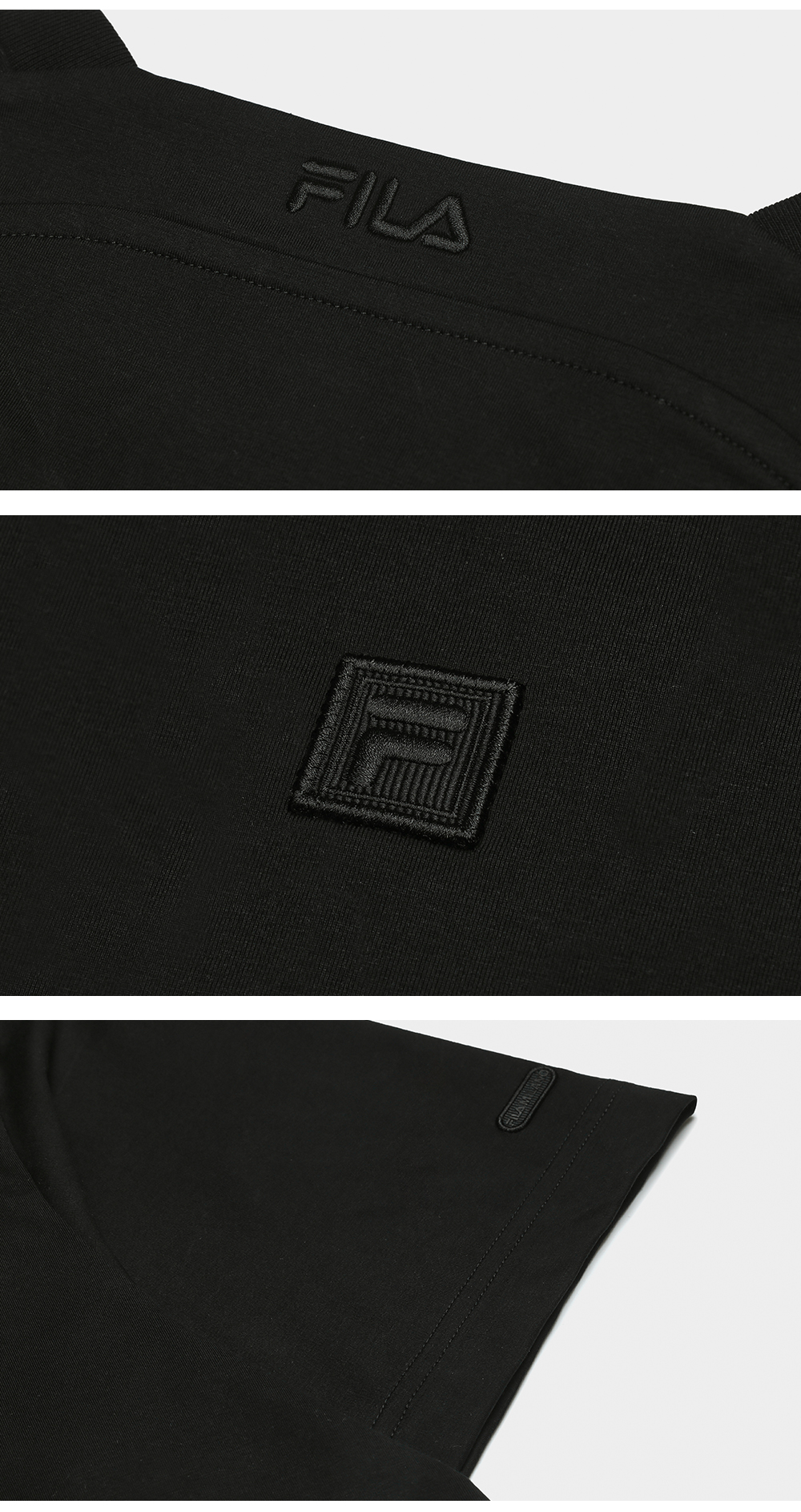 FILA CORE LIFESTYLE MILANO LUXURY CAFFE / FLAT WHITE Men Short Sleeves T-Shirt (Black / White)