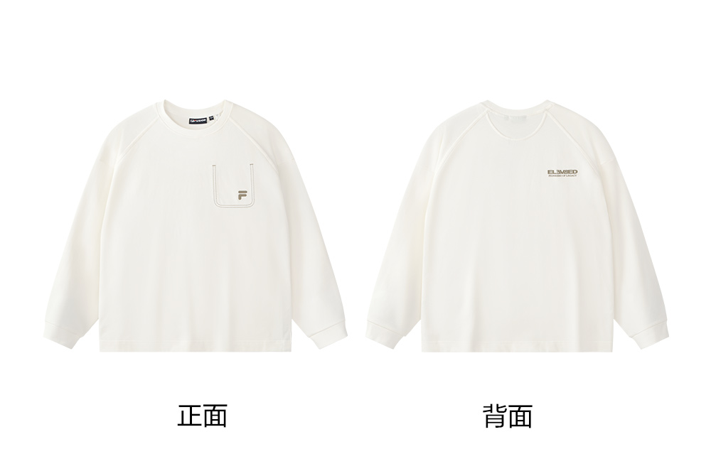 FILA FUSION INLINE FUSIONEER Unisex Long Sleeve Tee (White / Black)