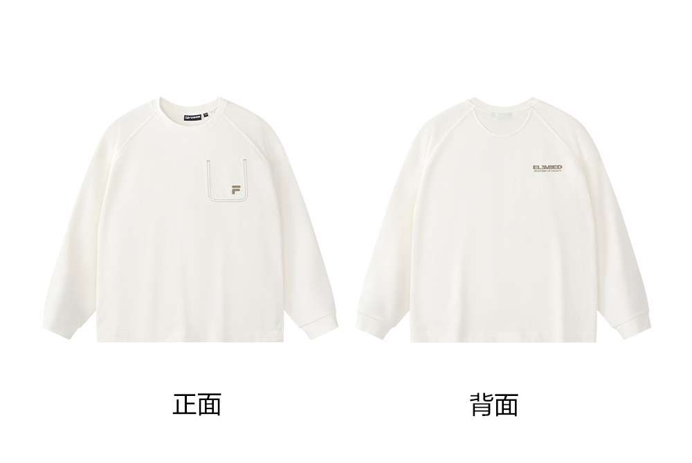 FILA FUSION INLINE FUSIONEER Unisex Long Sleeve Tee (White / Black)