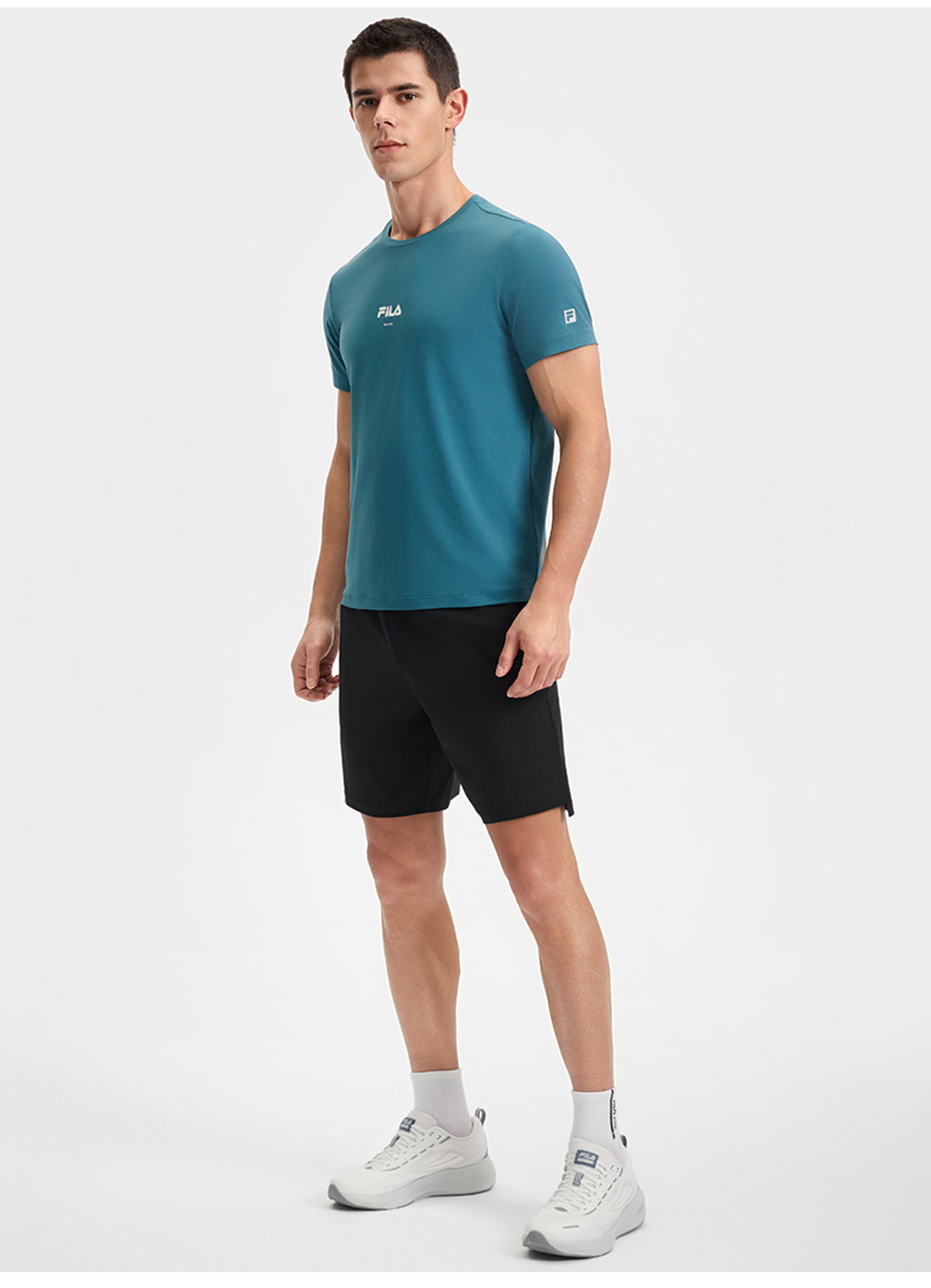 FILA CORE ATHLETICS FITNESS BLACK MEN SPACE DRIOD Men Knit Pants (Black)