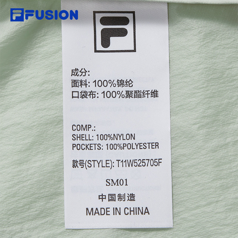 FILA FUSION INLINE FUSION LIFE FUSIONEER IVORY OASIS Women Woven Jacket (Light Green)