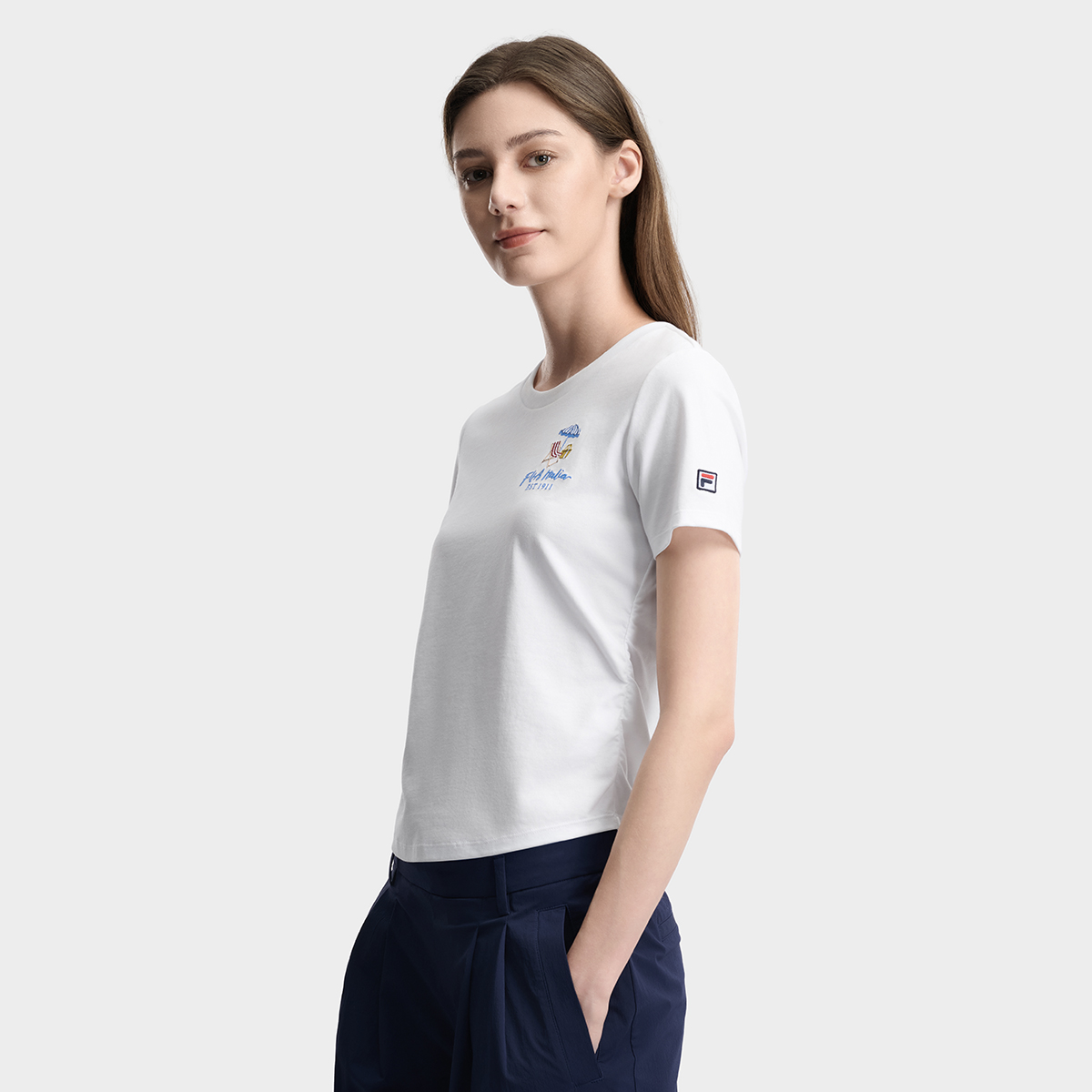 FILA WOMEN'S HERITAGE Knitted Short Sleeve Top