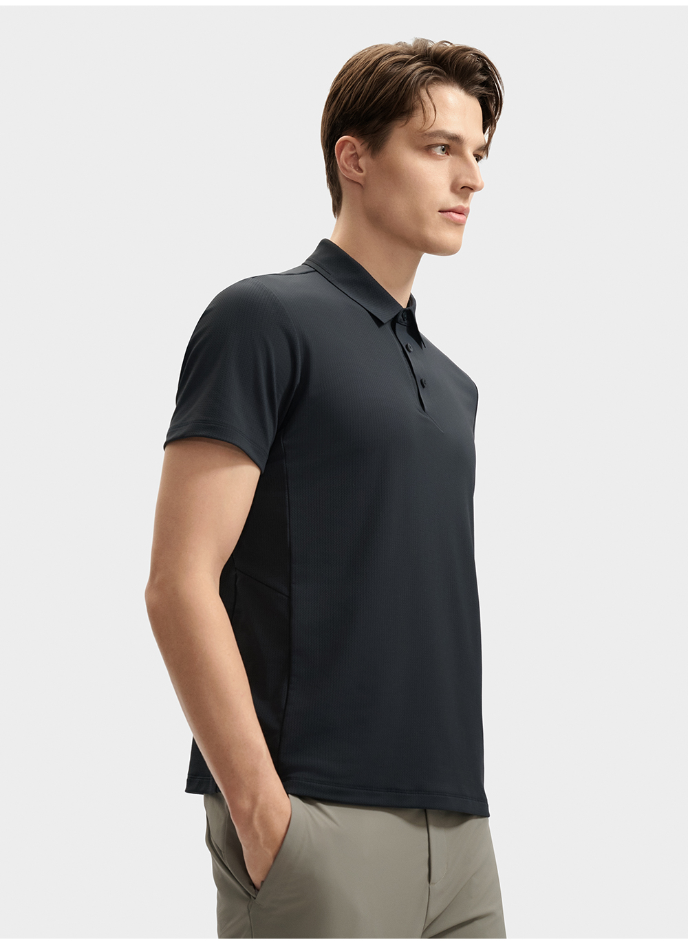 FILA CORE LIFESTYLE BLUE Men Short Sleeve Polo (Black / Blue)