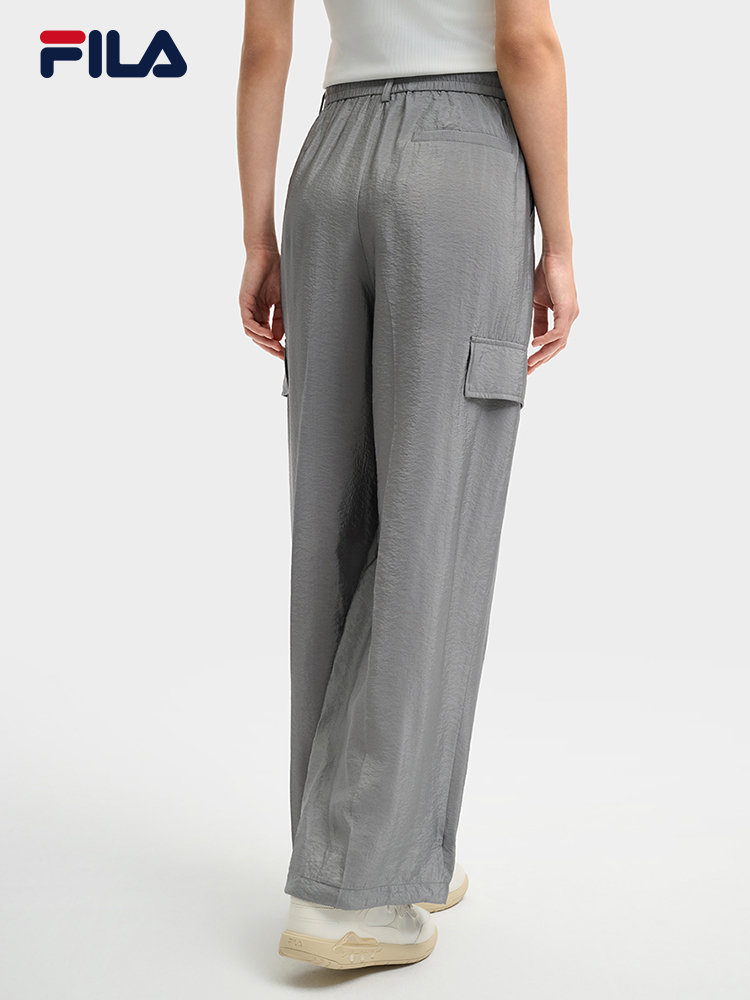 FILA CORE LIFESTYLE MILANO LUXURY CAFFE / FLAT WHITE Women Woven Pants (Grey)