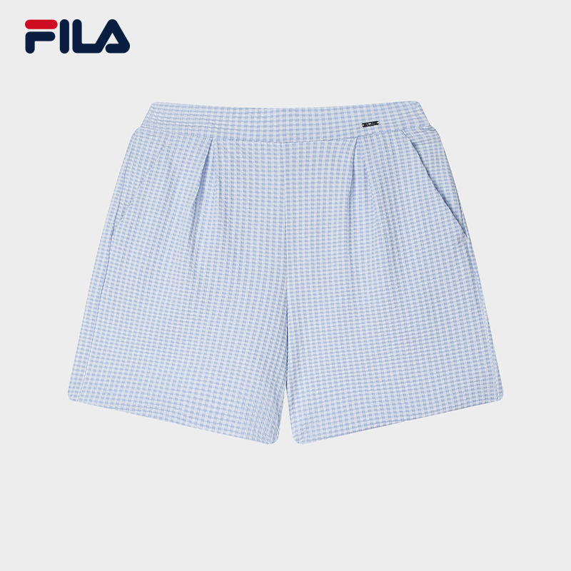 FILA CORE LIFESTYLE WHITE EVERYDAY ELEGANCE Women Knitted Shorts (Light Blue)