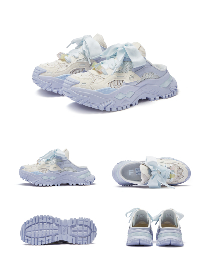 FILA FUSION BIANCO MULES Women Platform Shoes/Sneakers (Pink/ Grey / Purple)