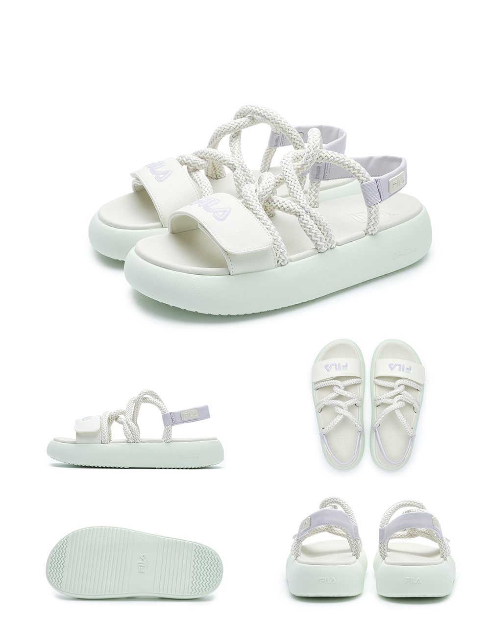 FILA CORE Women's CHURRO FASHION MODERNO Sandals (Cream/White)