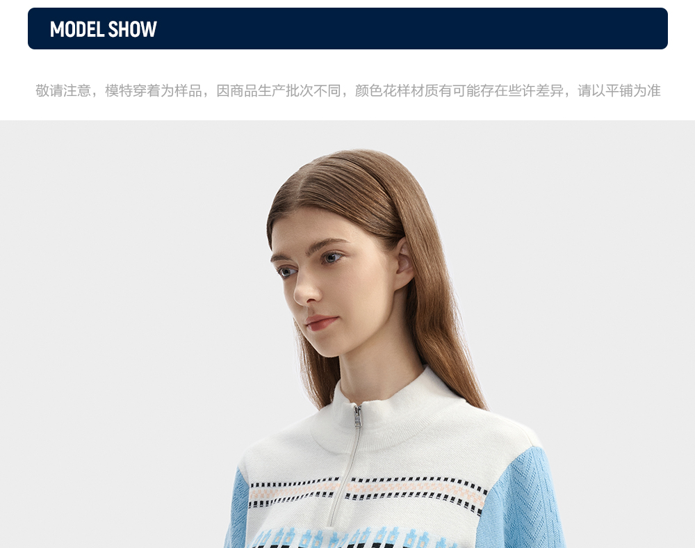 FILA CORE LIFESTYLE WHITE LINE GRENOBLE Women Knit Sweater (Full Print)