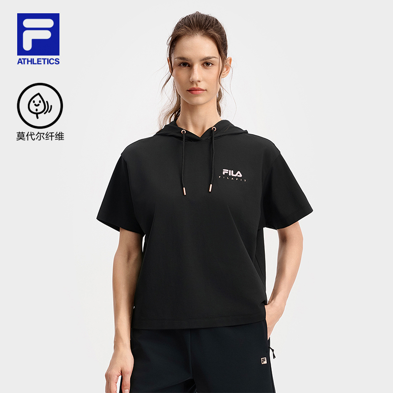 FILA CORE ATHLETICS FILA-FIT WOMEN Women Short Sleeve T-shirt (Black / Violet)