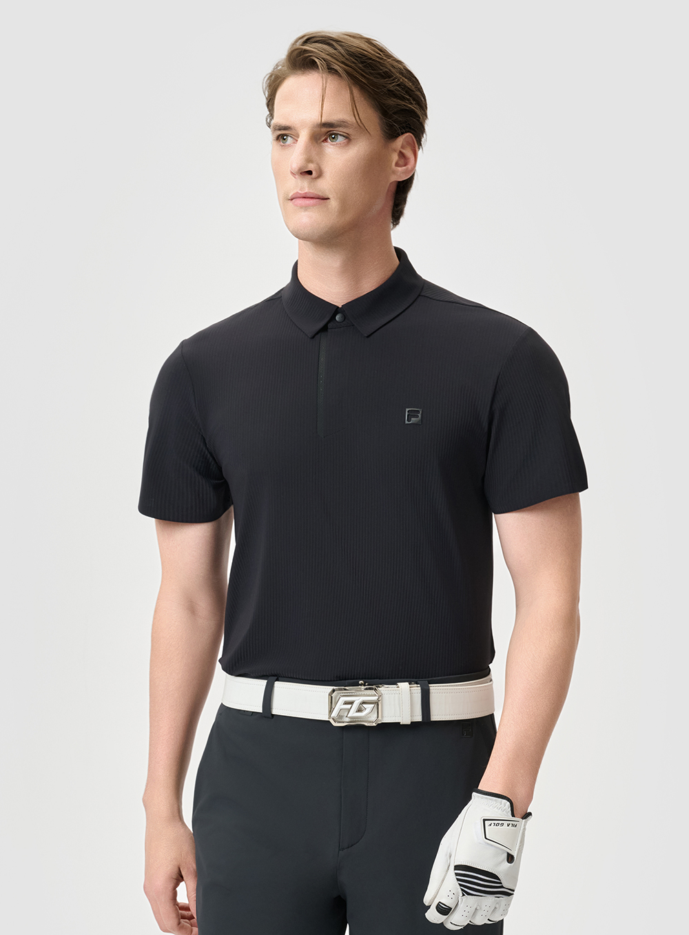FILA CORE ATHLETICS GOLF Men Polo T-shirt (Black / White)