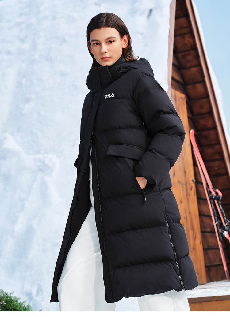 FILA CORE FILA ORIGINALE Women Down Jacket（Black/Blue/White)