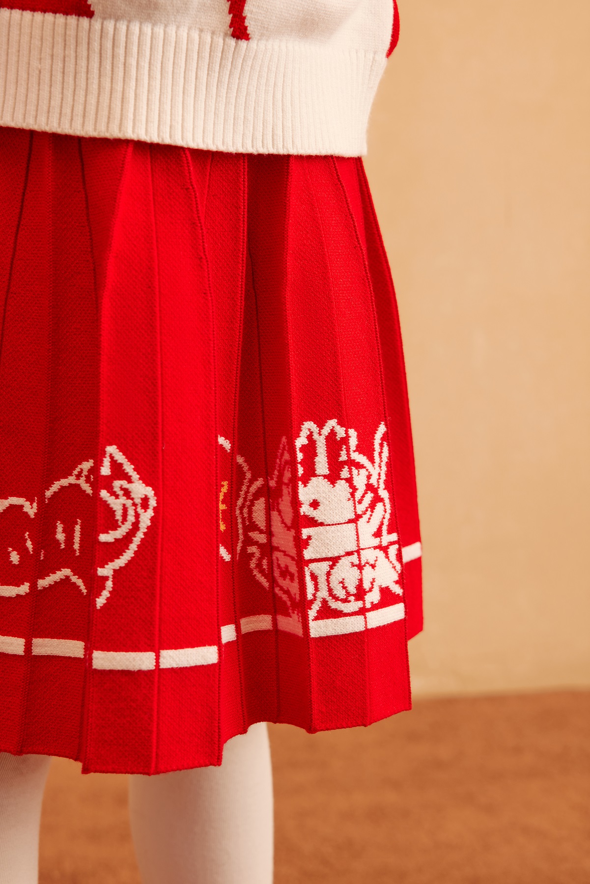 [ CNY Collection ] FILA KIDS ORIGINALE Chinese New Year Girl's Skirt in Red
