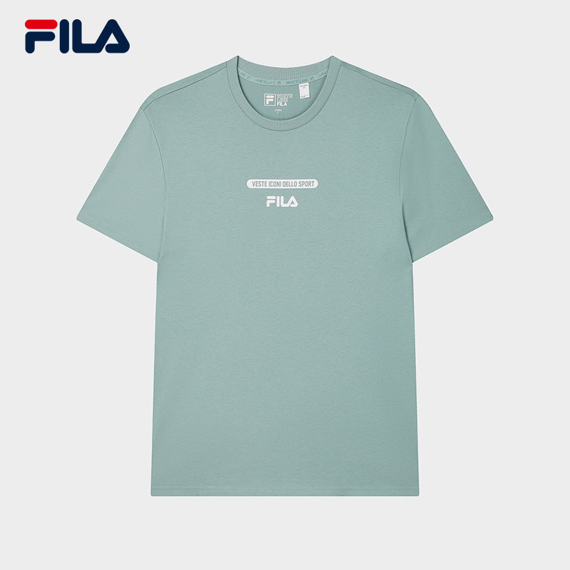 FILA CORE LIFESTYLE ORIGINALE VANGUARD EXPLORATION Men Short Sleeves T-Shirt (Black / Light Green / White)