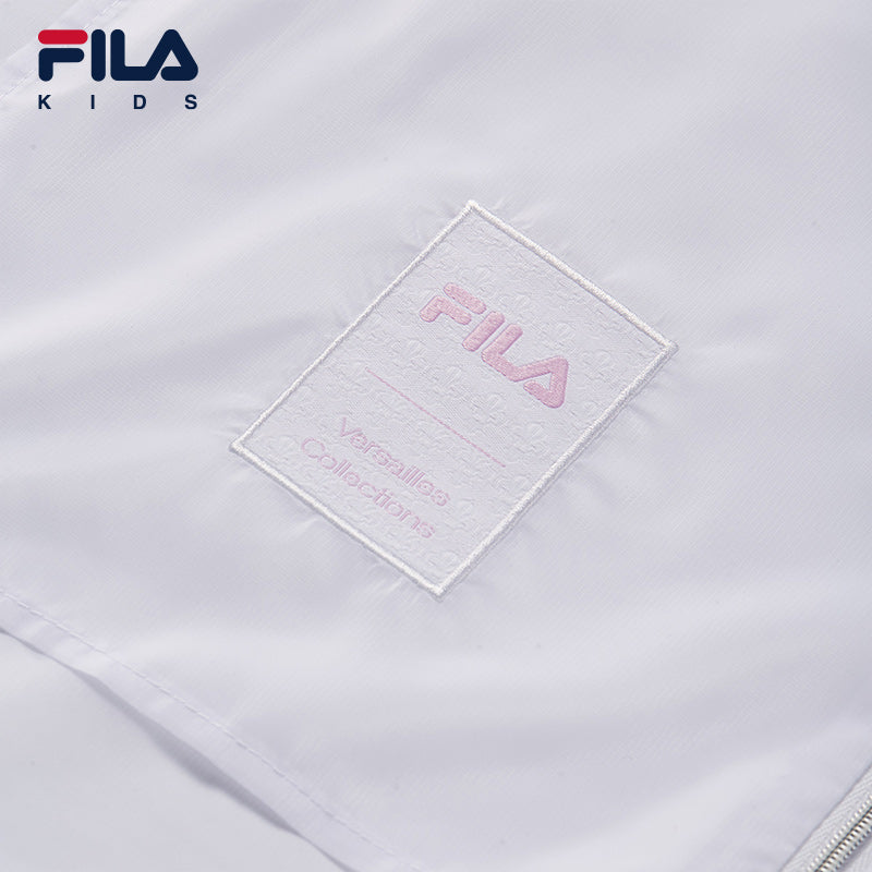 FILA KIDS WHITE LINE x RMN Girls Sun Protection Jacket with Hood in White
