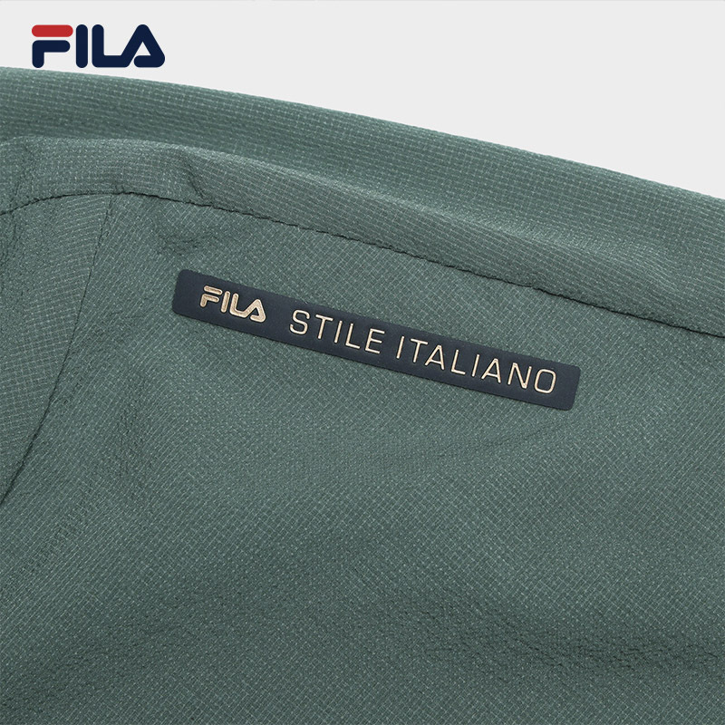FILA CORE WHITE LINE BLUE Men Woven Top in Green