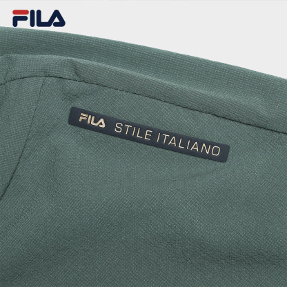 FILA CORE WHITE LINE BLUE Men Woven Top in Green