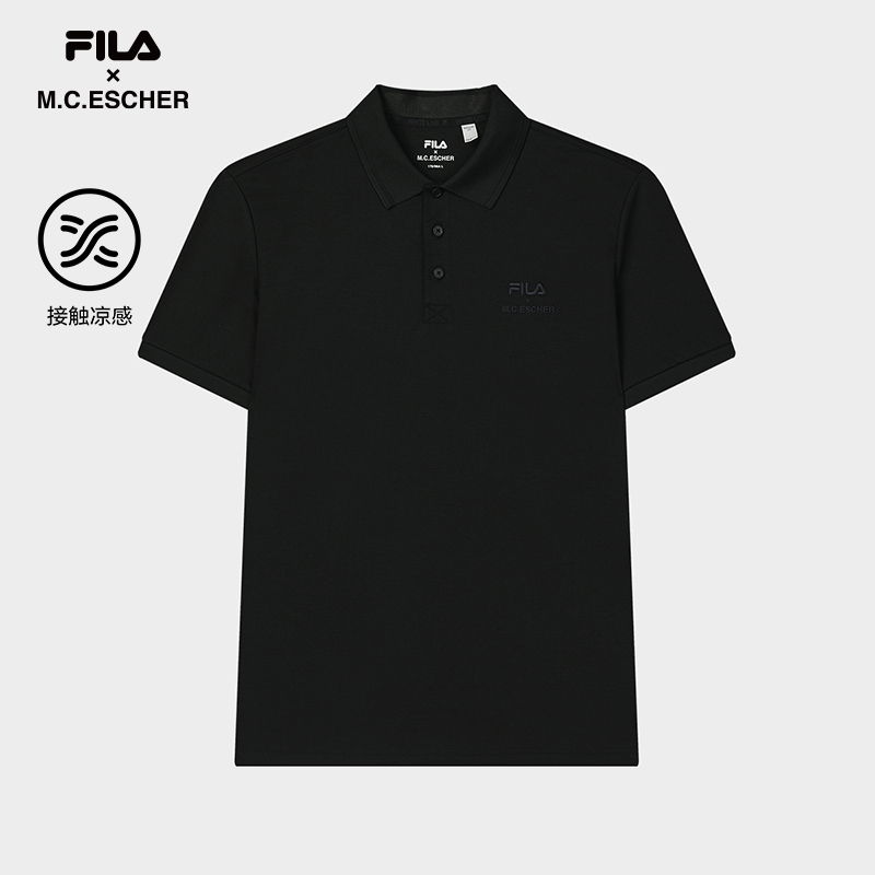 FILA CORE LIFESTYLE HERITAGE FILA X M.C.ESCHER Men Short Sleeve Polo (Black)