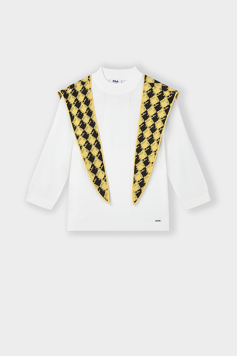 FILA CORE Women's WHITE LINE Emerald Sweater in White