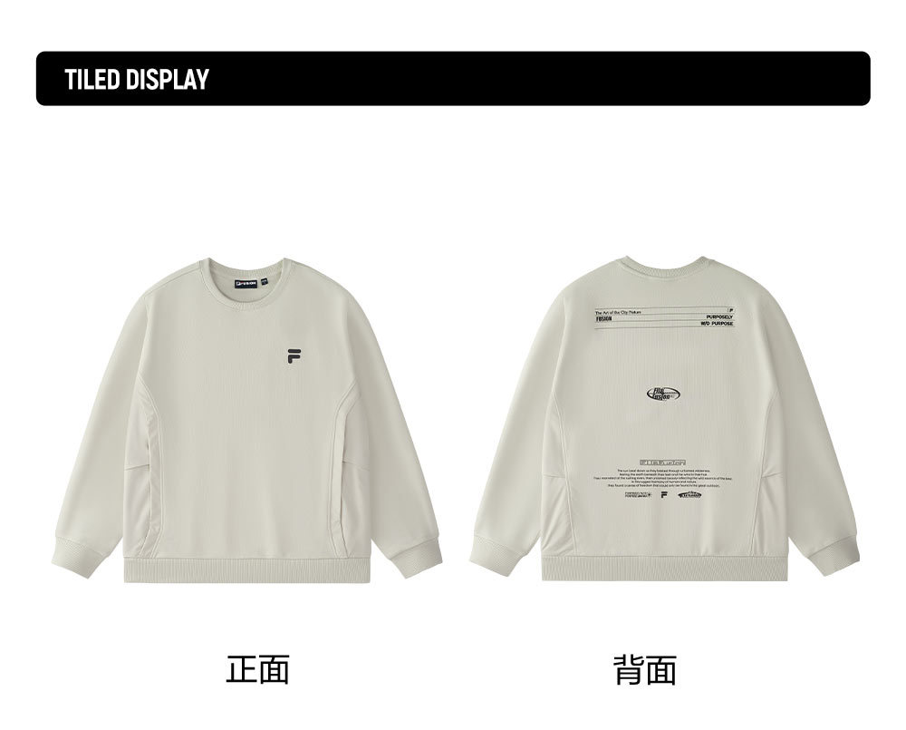 FILA FUSION INLINE URBAN TECH THE ART OF THE CITY NATURE Men Sweatshirt (Beige / Black)
