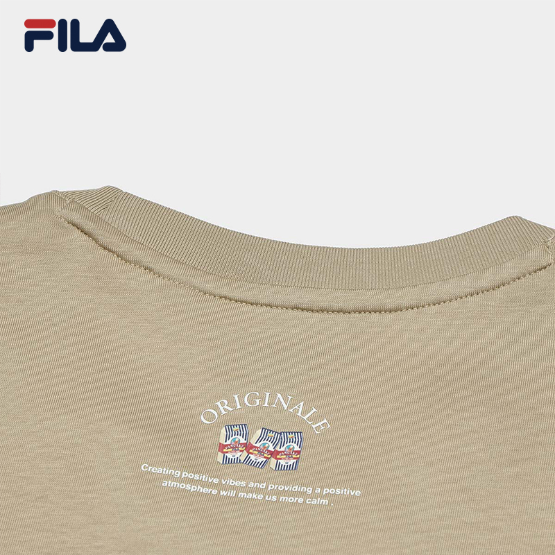 FILA CORE WHITE LINE Men's Short Sleeve T-shirt in Light Khaki